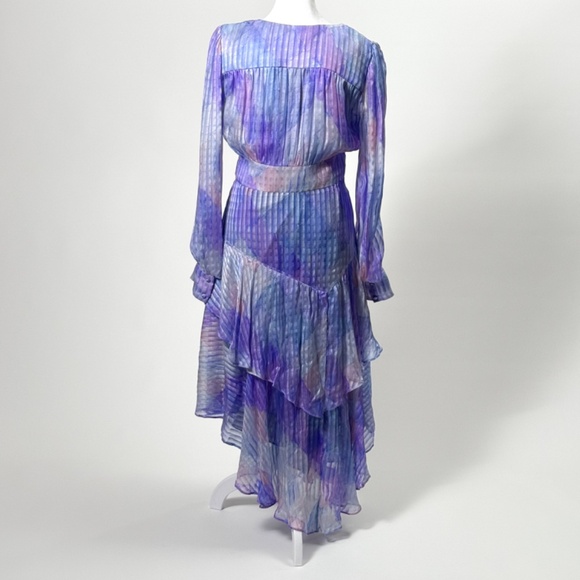 LoveShackFancy Meridian Silk Midi Dress – Purple Raindrop – Retail $595 - Size 8 - Picture 3 of 16